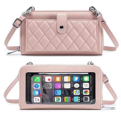 Women Bags Genuine Leather Wallets Touch Screen Phone Bag Purse Lady Crossbody Bags Cell Phone Purse and Handbags Female Bag