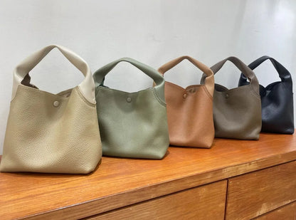 Women Bags Simple All-match Soft Genuine Leather Handbags 2024 New Commuter Large Capacity Purses Clutch Korean Designer Bolsos