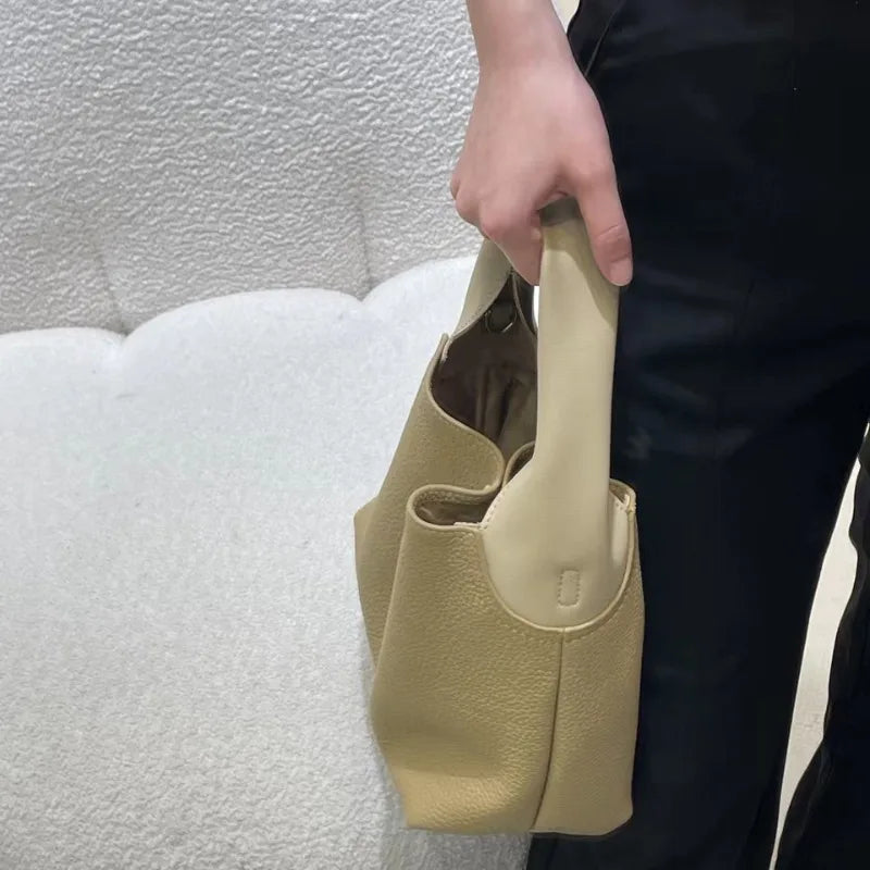 Women Bags Simple All-match Soft Genuine Leather Handbags 2024 New Commuter Large Capacity Purses Clutch Korean Designer Bolsos