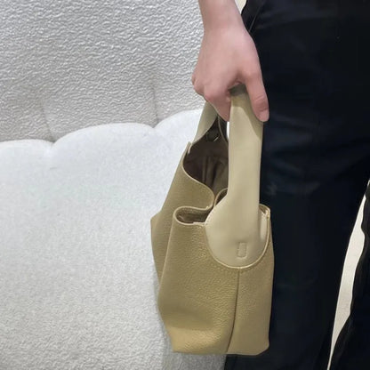 Women Bags Simple All-match Soft Genuine Leather Handbags 2024 New Commuter Large Capacity Purses Clutch Korean Designer Bolsos