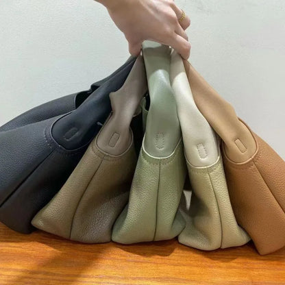 Women Bags Simple All-match Soft Genuine Leather Handbags 2024 New Commuter Large Capacity Purses Clutch Korean Designer Bolsos