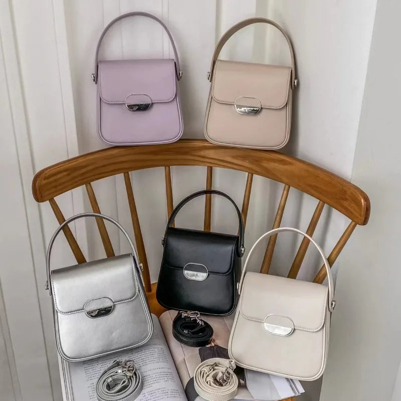 Women Bags Summer 2024 New Niche Chic Genuine Leather Handbags Female Purses Clutch Solid All-match Casual Commuter Bolsas