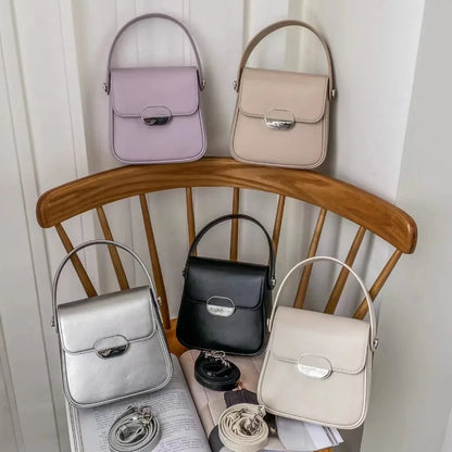 Women Bags Summer 2024 New Niche Chic Genuine Leather Handbags Female Purses Clutch Solid All-match Casual Commuter Bolsas