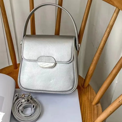 Women Bags Summer 2024 New Niche Chic Genuine Leather Handbags Female Purses Clutch Solid All-match Casual Commuter Bolsas