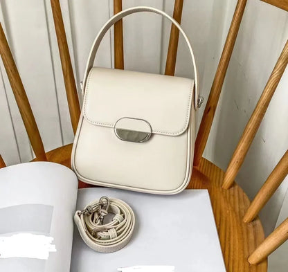 Women Bags Summer 2024 New Niche Chic Genuine Leather Handbags Female Purses Clutch Solid All-match Casual Commuter Bolsas