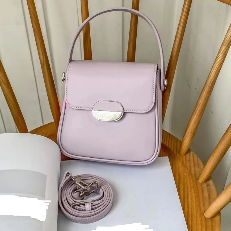 Women Bags Summer 2024 New Niche Chic Genuine Leather Handbags Female Purses Clutch Solid All-match Casual Commuter Bolsas