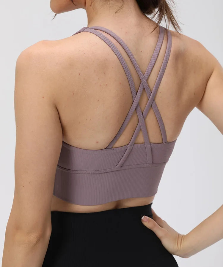 Women Bra Ribbed Tops Shirt for Vest Women Camisole Sportswear