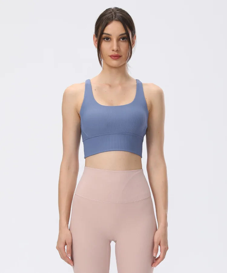 Women Bra Ribbed Tops Shirt for Vest Women Camisole Sportswear