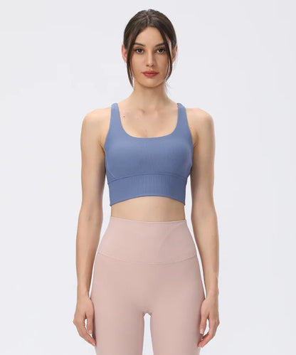 Women Bra Ribbed Tops Shirt for Vest Women Camisole Sportswear