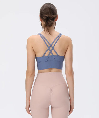 Women Bra Ribbed Tops Shirt for Vest Women Camisole Sportswear