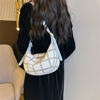 Women Canvas Crossbody Bag Fashion Design Shoulder Bags Quality Messenger Shopper Bags Female Luxury Dumplings Handbags