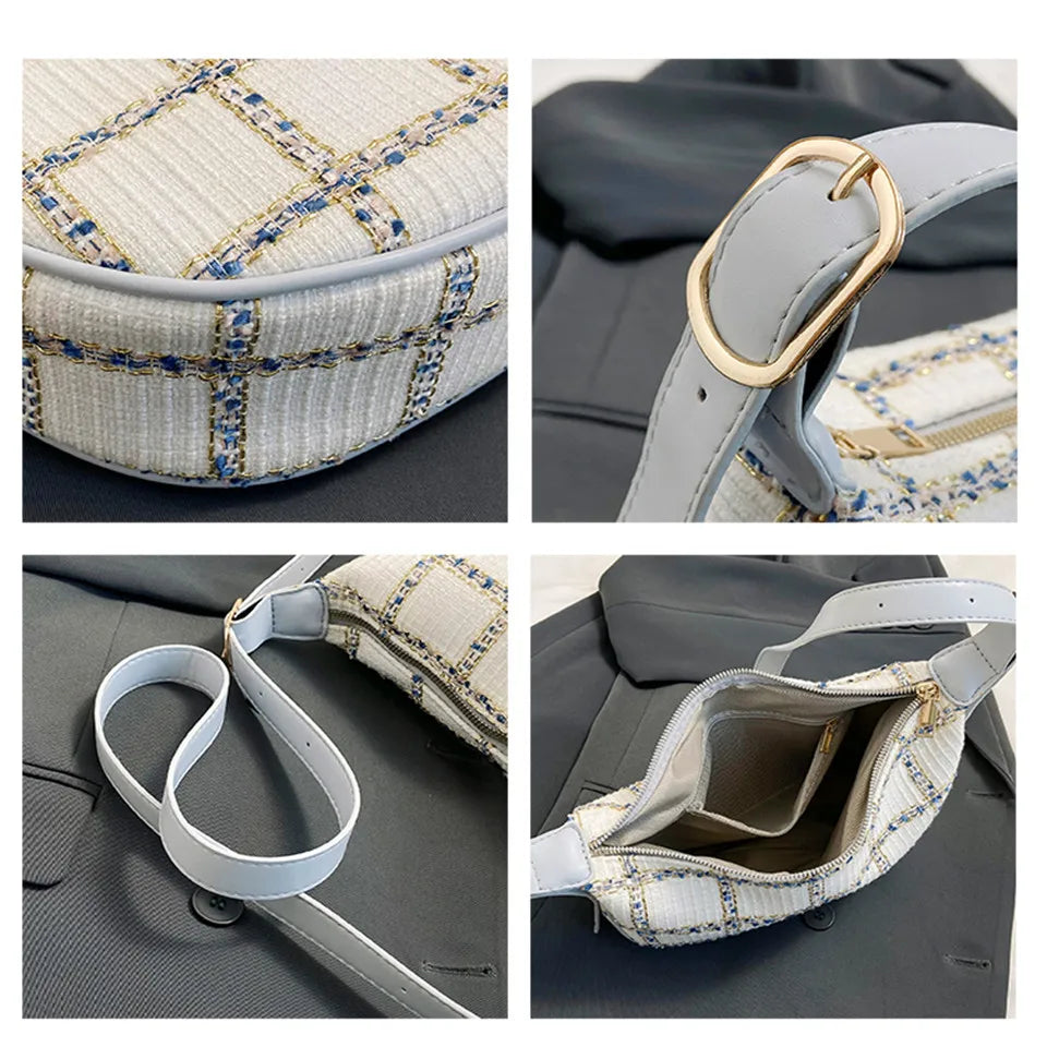 Women Canvas Crossbody Bag Fashion Design Shoulder Bags Quality Messenger Shopper Bags Female Luxury Dumplings Handbags