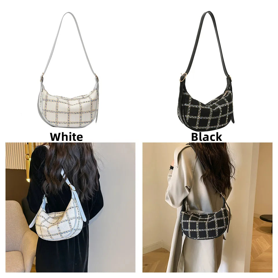 Women Canvas Crossbody Bag Fashion Design Shoulder Bags Quality Messenger Shopper Bags Female Luxury Dumplings Handbags