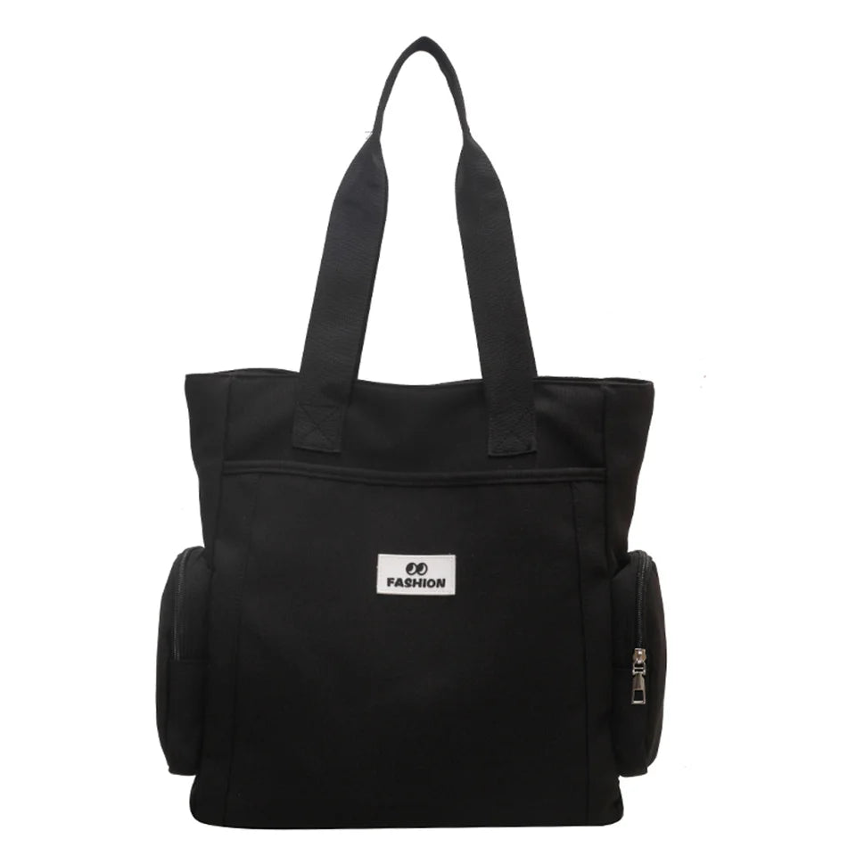 Women Canvas Handbags High Quality Top-handle Messenger Bags Travel Solid Casual Tote Crossbody Bag Female Shoulder Bag