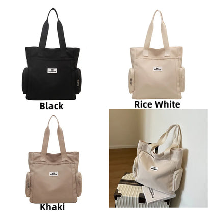 Women Canvas Handbags High Quality Top-handle Messenger Bags Travel Solid Casual Tote Crossbody Bag Female Shoulder Bag