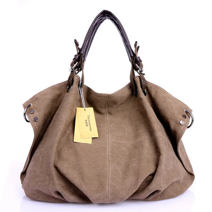 Women Canvas Messenger Bags Handbags Female Tote Bolsas Femininas Ladies Shoulder Crossbody Bags Women's Top-Handle Bags