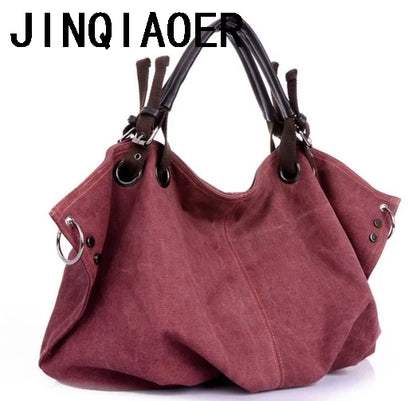 Women Canvas Messenger Bags Handbags Female Tote Bolsas Femininas Ladies Shoulder Crossbody Bags Women's Top-Handle Bags
