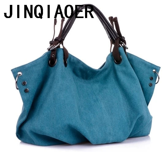 Women Canvas Messenger Bags Handbags Female Tote Bolsas Femininas Ladies Shoulder Crossbody Bags Women's Top-Handle Bags