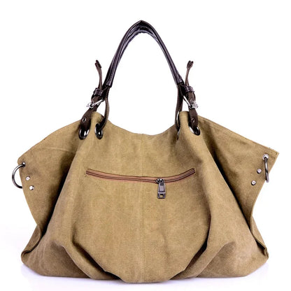 Women Canvas Messenger Female Crossbody Bags Solid Shoulder Bag Fashion Casual Designer Ladies Handbag Large Capacity Tote