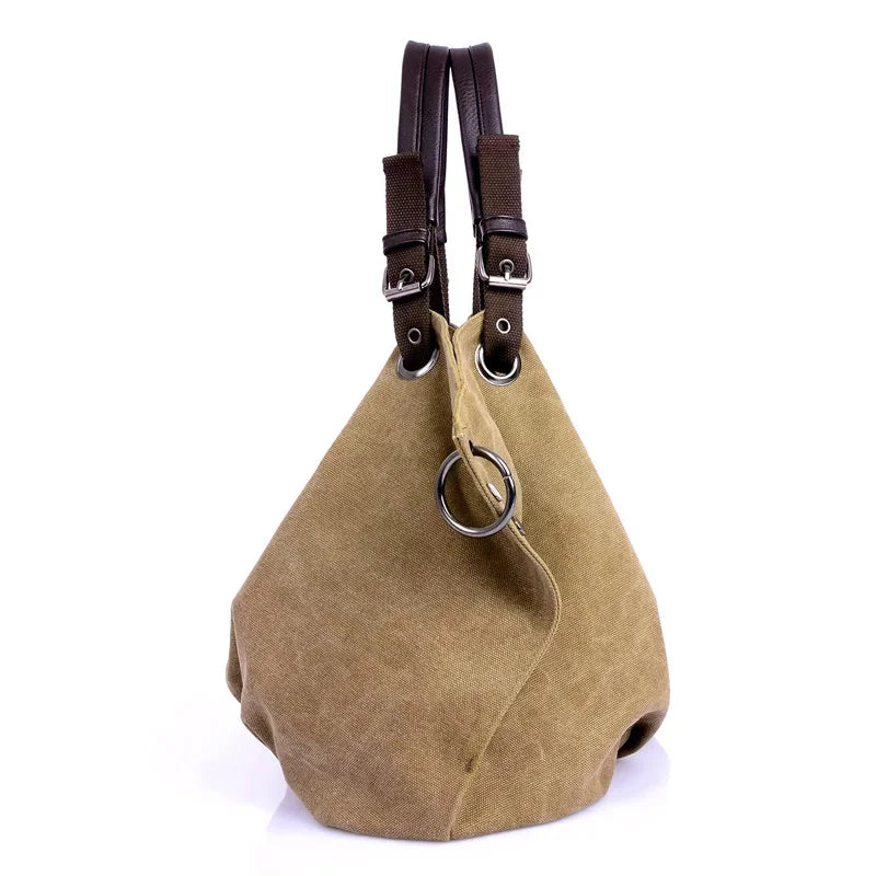 Women Canvas Messenger Female Crossbody Bags Solid Shoulder Bag Fashion Casual Designer Ladies Handbag Large Capacity Tote