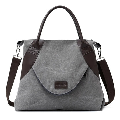 Women Canvas Top-handle Bag Tote Womens Handbag 2022 Fashion Shopper Shoulder Bags Travel Female Casual Crossbody Bag