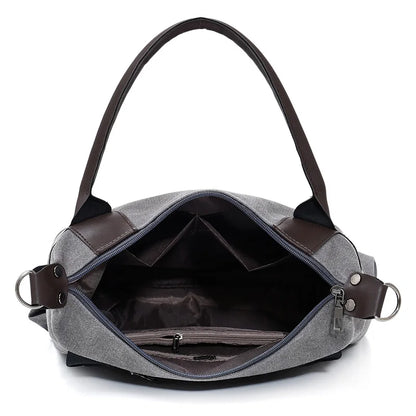 Women Canvas Top-handle Bag Tote Womens Handbag 2022 Fashion Shopper Shoulder Bags Travel Female Casual Crossbody Bag