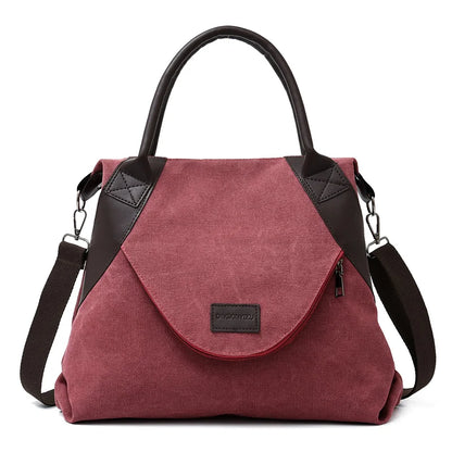 Women Canvas Top-handle Bag Tote Womens Handbag 2022 Fashion Shopper Shoulder Bags Travel Female Casual Crossbody Bag