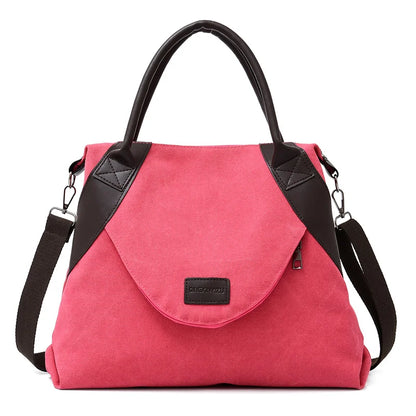 Women Canvas Top-handle Bag Tote Womens Handbag 2022 Fashion Shopper Shoulder Bags Travel Female Casual Crossbody Bag