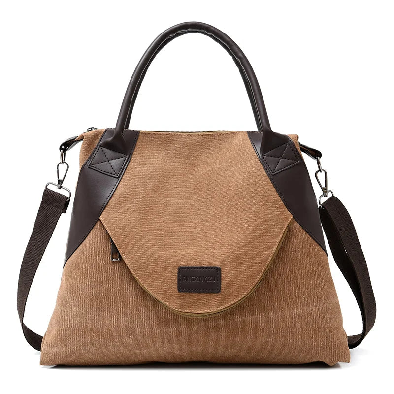 Women Canvas Top-handle Bag Tote Womens Handbag 2022 Fashion Shopper Shoulder Bags Travel Female Casual Crossbody Bag