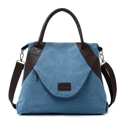 Women Canvas Top-handle Bag Tote Womens Handbag 2022 Fashion Shopper Shoulder Bags Travel Female Casual Crossbody Bag