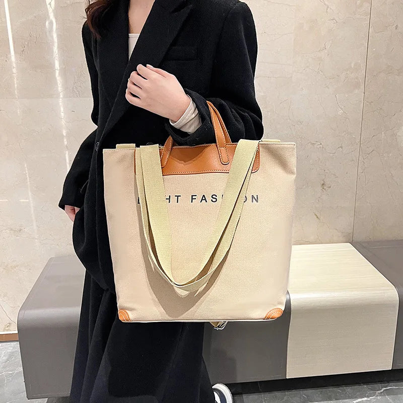 Women Canvas Tote Bag Designer Ladies Casual Handbag Shoulder Bag Large Capacity CrossBody Bag Ladies Messenger Bag Beach Bags