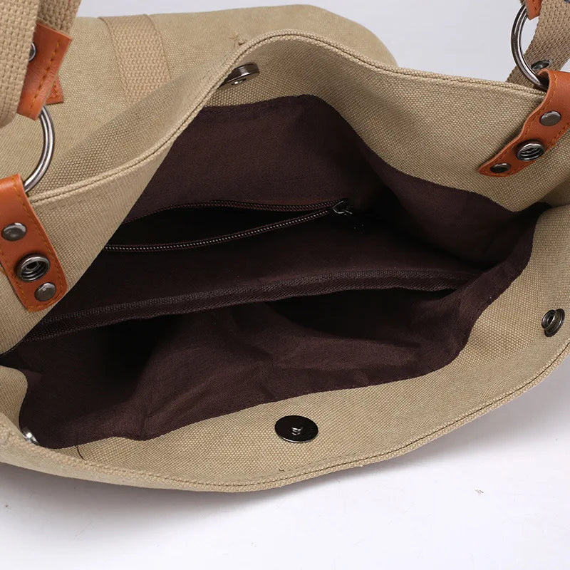 Women Canvas Tote Bag Designer Ladies Casual Handbag Shoulder Bag Large Capacity CrossBody Bag Ladies Messenger Bag Beach Bags