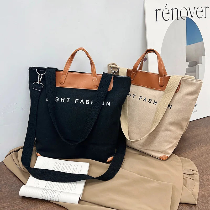 Women Canvas Tote Bag Designer Ladies Casual Handbag Shoulder Bag Large Capacity CrossBody Bag Ladies Messenger Bag Beach Bags