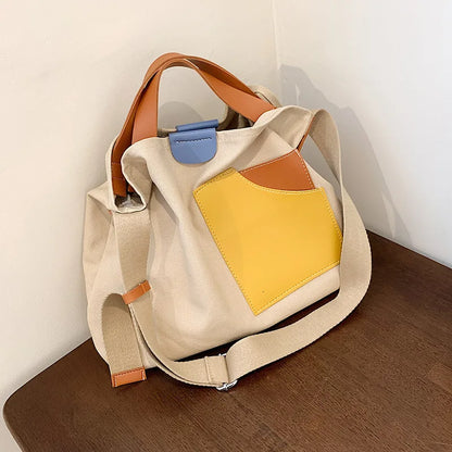 Women Canvas Tote Bag Designer Ladies Casual Handbag Shoulder Bag Large Capacity CrossBody Bag Ladies Messenger Bag Beach Bags