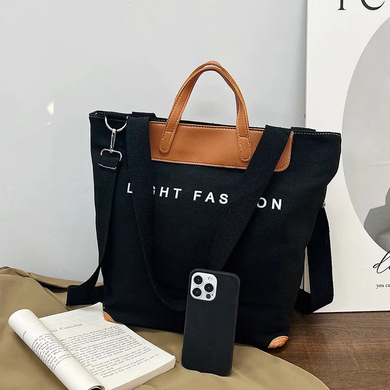 Women Canvas Tote Bag Designer Ladies Casual Handbag Shoulder Bag Large Capacity CrossBody Bag Ladies Messenger Bag Beach Bags