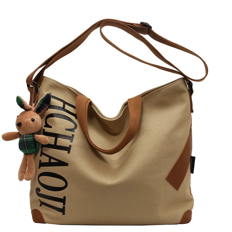 Women Canvas Tote Bag Designer Ladies Casual Handbag Shoulder Bag Large Capacity CrossBody Bag Ladies Messenger Bag Beach Bags