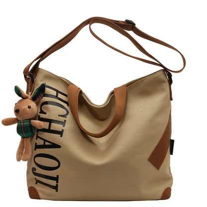 Women Canvas Tote Bag Designer Ladies Casual Handbag Shoulder Bag Large Capacity CrossBody Bag Ladies Messenger Bag Beach Bags