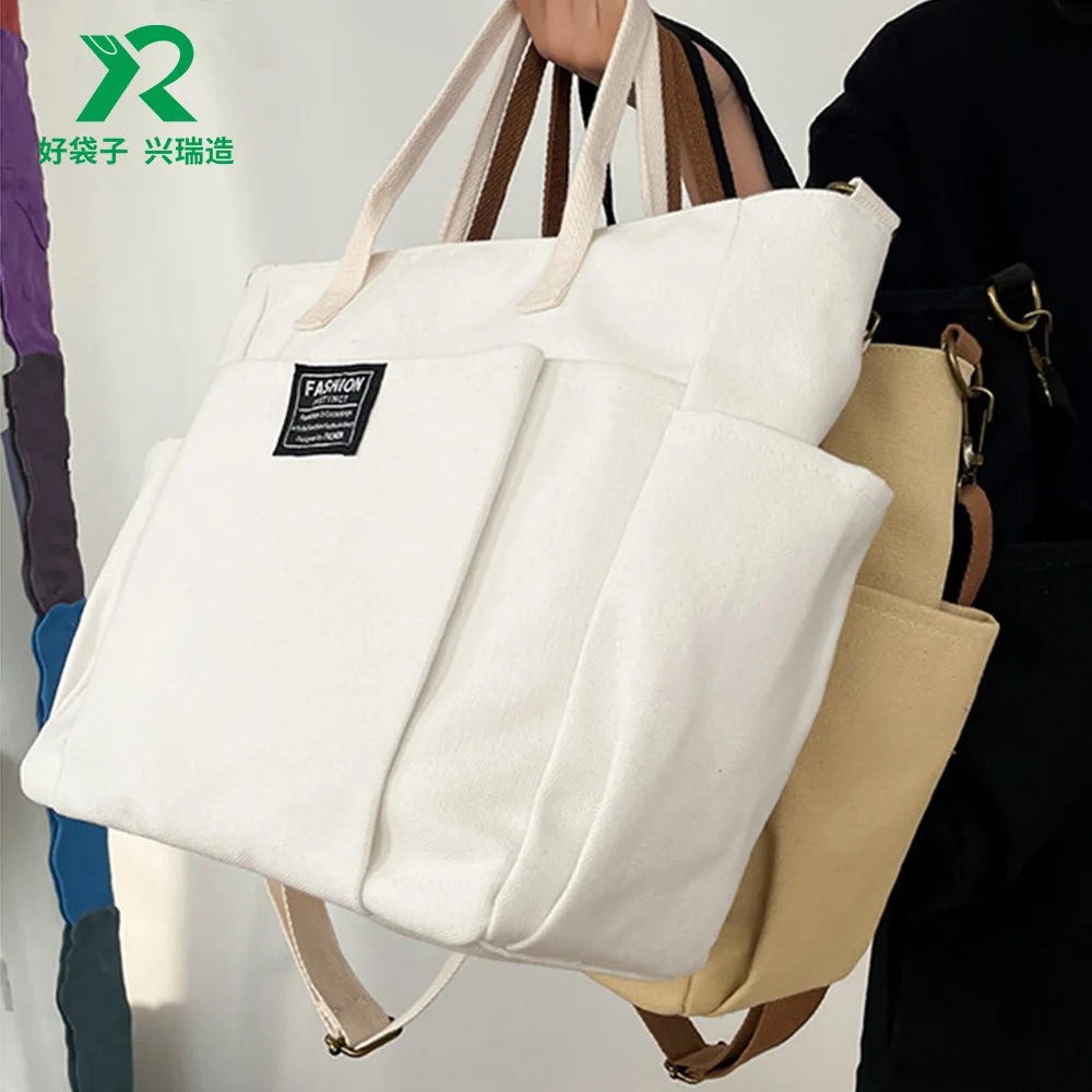 Women Canvas Tote Bag Designer Ladies Casual Handbag Shoulder Bag Large Capacity CrossBody Bag Ladies Messenger Bag Beach Bags
