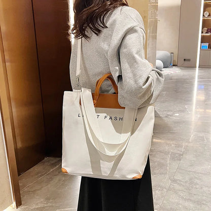 Women Canvas Tote Bag Designer Ladies Casual Handbag Shoulder Bag Large Capacity CrossBody Bag Ladies Messenger Bag Beach Bags