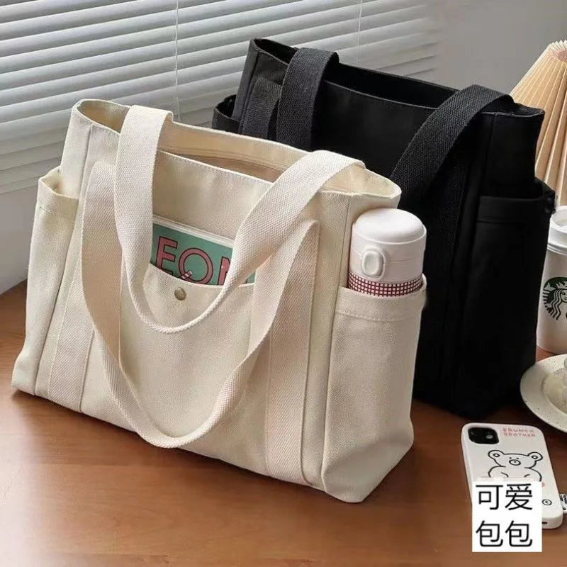 Women Canvas Tote Bag Designer Ladies Casual Handbag Shoulder Bag Large Capacity CrossBody Bag Ladies Messenger Bag Beach Bags