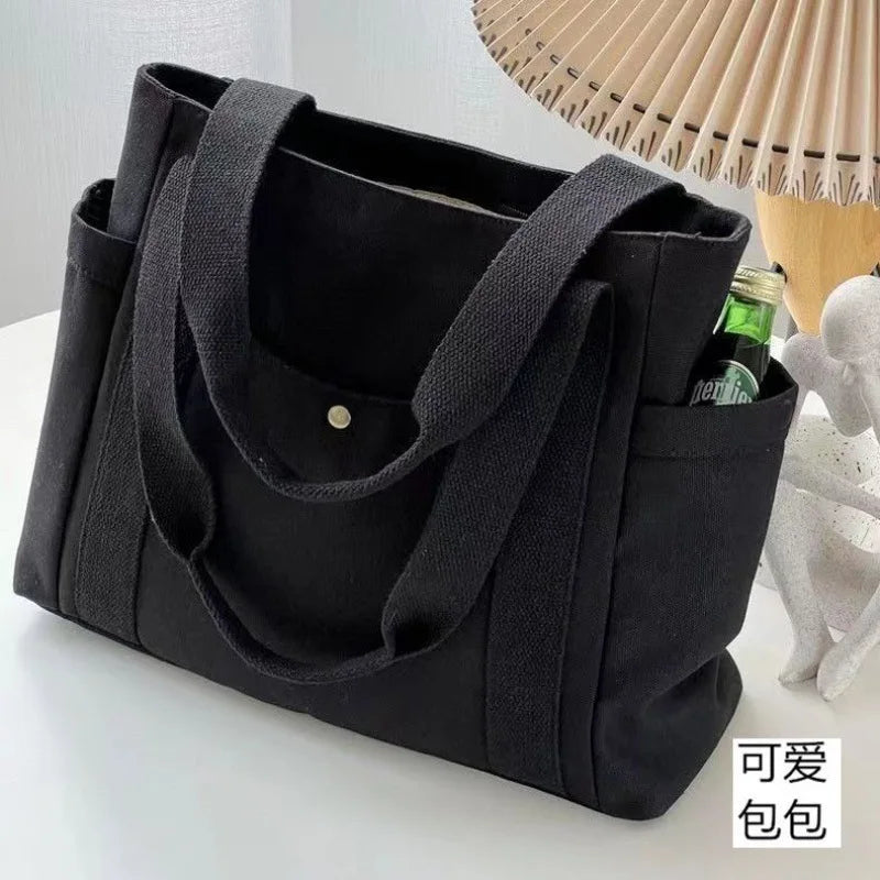 Women Canvas Tote Bag Designer Ladies Casual Handbag Shoulder Bag Large Capacity CrossBody Bag Ladies Messenger Bag Beach Bags