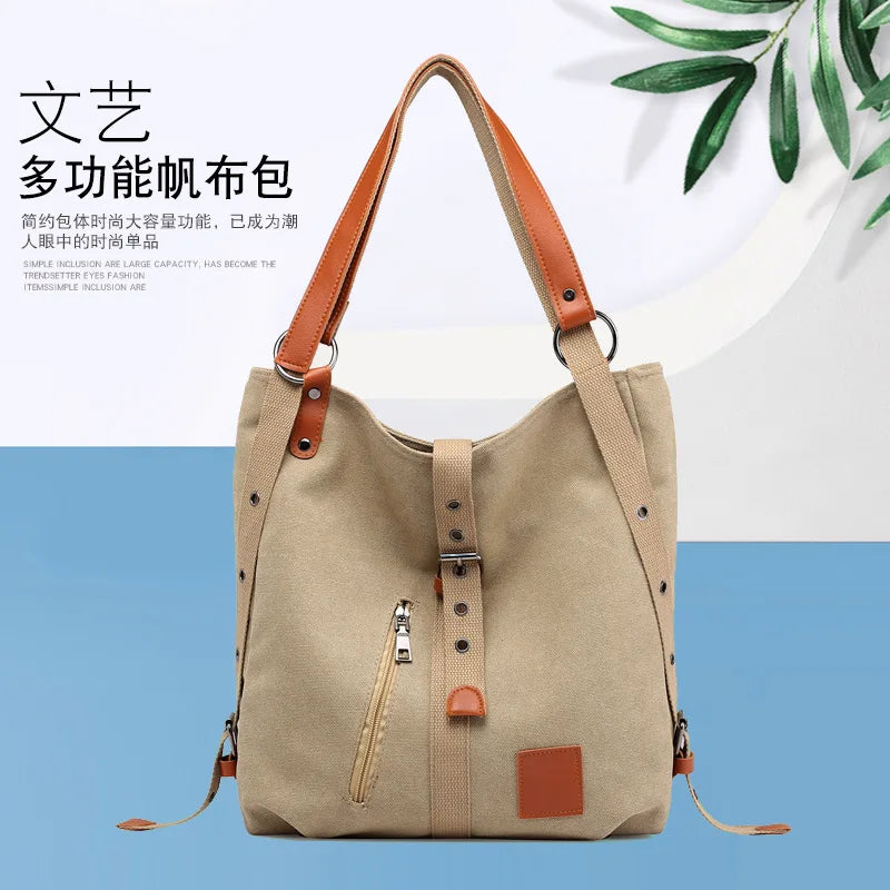 Women Canvas Tote Bag Designer Ladies Casual Handbag Shoulder Bag Large Capacity CrossBody Bag Ladies Messenger Bag Beach Bags