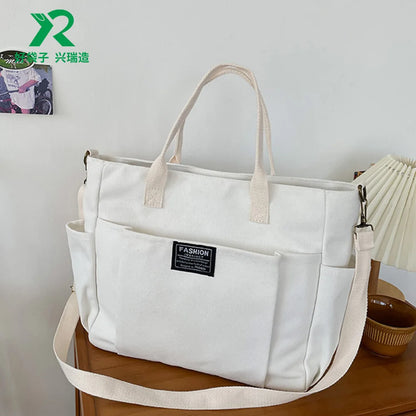 Women Canvas Tote Bag Designer Ladies Casual Handbag Shoulder Bag Large Capacity CrossBody Bag Ladies Messenger Bag Beach Bags