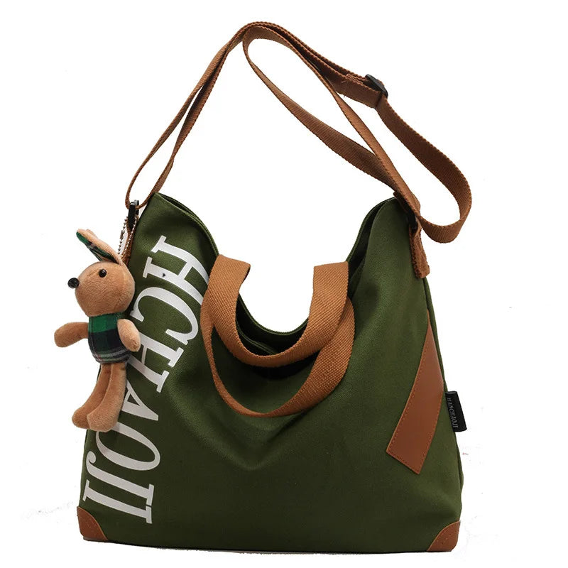 Women Canvas Tote Bag Designer Ladies Casual Handbag Shoulder Bag Large Capacity CrossBody Bag Ladies Messenger Bag Beach Bags