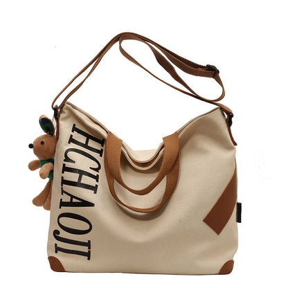 Women Canvas Tote Bag Designer Ladies Casual Handbag Shoulder Bag Large Capacity CrossBody Bag Ladies Messenger Bag Beach Bags