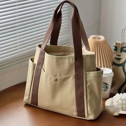 Women Canvas Tote Bag Designer Ladies Casual Handbag Shoulder Bag Large Capacity CrossBody Bag Ladies Messenger Bag Beach Bags