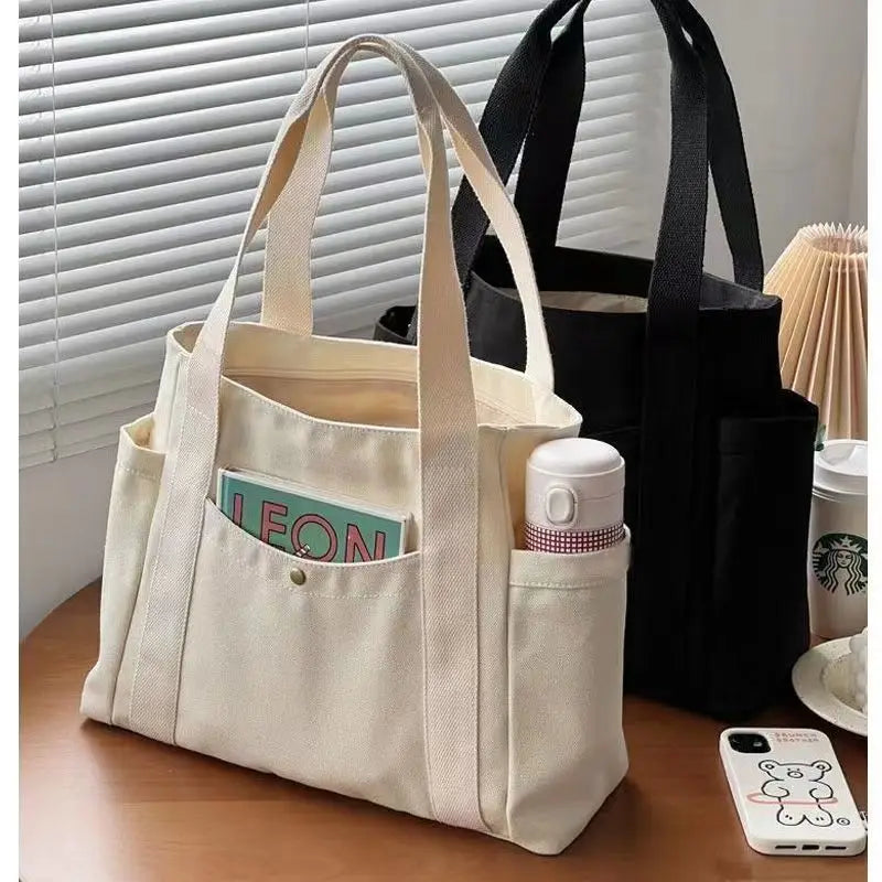 Women Canvas Tote Bag Designer Ladies Casual Handbag Shoulder Bag Large Capacity CrossBody Bag Ladies Messenger Bag Beach Bags