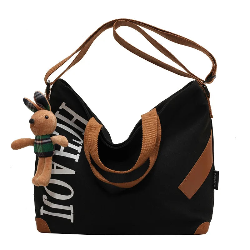 Women Canvas Tote Bag Designer Ladies Casual Handbag Shoulder Bag Large Capacity CrossBody Bag Ladies Messenger Bag Beach Bags