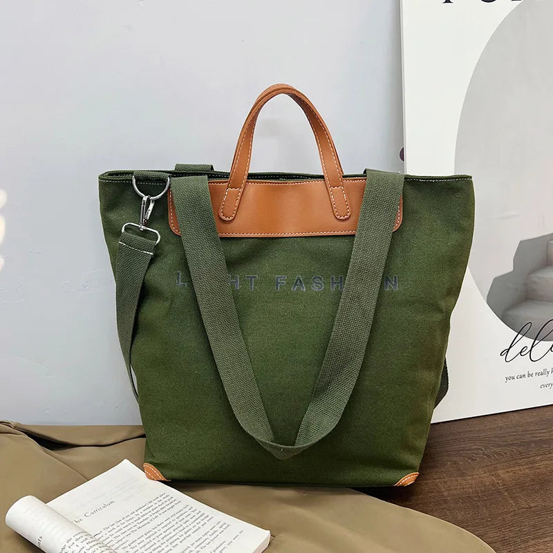 Women Canvas Tote Bag Designer Ladies Casual Handbag Shoulder Bag Large Capacity CrossBody Bag Ladies Messenger Bag Beach Bags