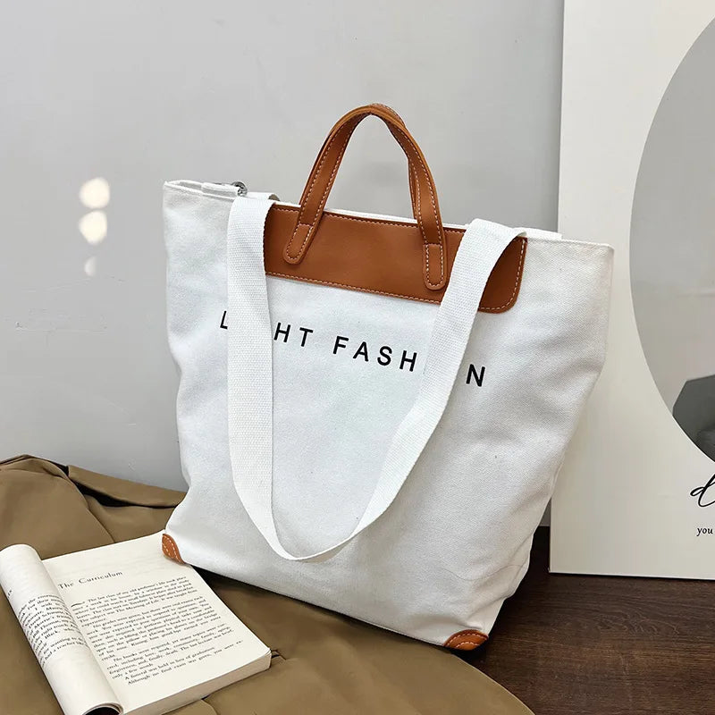 Women Canvas Tote Bag Designer Ladies Casual Handbag Shoulder Bag Large Capacity CrossBody Bag Ladies Messenger Bag Beach Bags